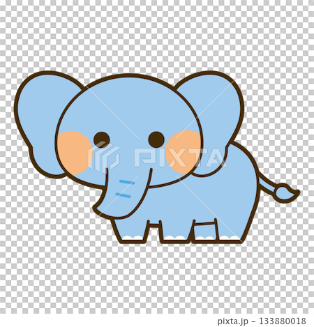 かわいいゾウのイラスト かわいいゾウのイラスト 133880018