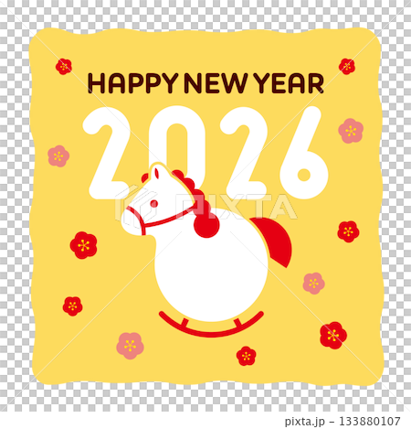 Cute and heartwarming 2026 (horse) New Year's card for Instagram Cute and heartwarming 2026 (horse) New Year's card for Instagram 133880107