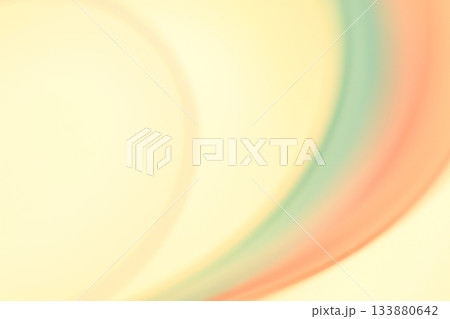 オレンジ・緑色系 ゆるやかな曲線の抽象的背景 半透明感 オレンジ・緑色系 ゆるやかな曲線の抽象的背景 半透明感 133880642