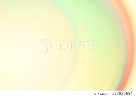 オレンジ・緑色系　ゆるやかな曲線の抽象的背景　半透明感 133880654
