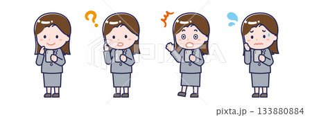 スマートフォンを使う「会社員」の女性 133880884