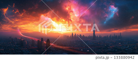 未来の都市 133880942