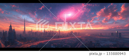 未来の都市 133880943
