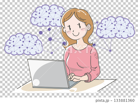 人工知能を使いこなす女性1 133881360