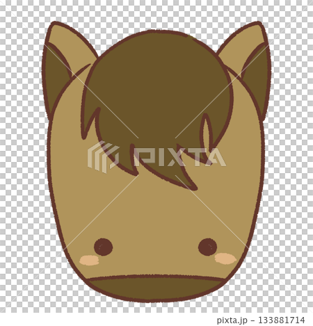 Horse's face illustration Horse's face illustration 133881714