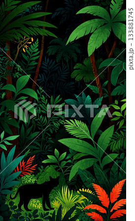 ジャングル　AI生成素材 133881745