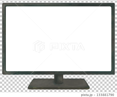 白色電視螢幕插圖 留白 133881790