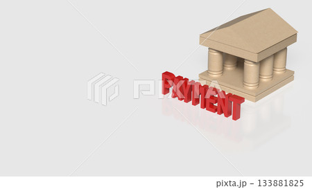 Banking Payment Financial Service Concept 3d render. 133881825