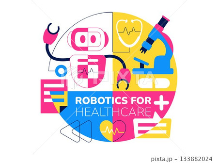 Robotic For Healthcare Illustration Featuring Robots Used In Medicine With AI Integration, Modern Hospital Innovation, and Advanced Health Technology Robotic For Healthcare Illustration Featuring Robots Used In Medicine With AI Integration, Modern Hospital Innovation, and Advanced Health Technology 133882024