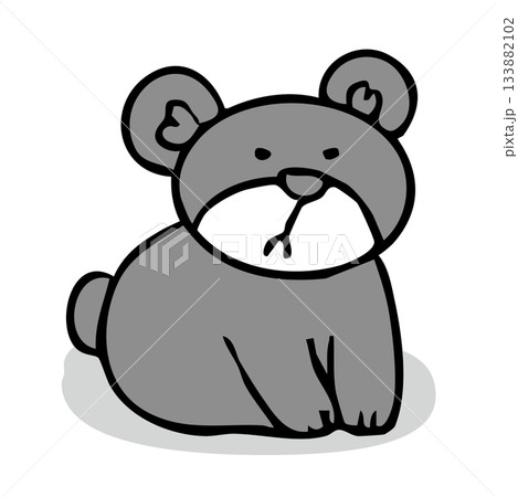 クマ くま 熊 小熊 こぐま 子グマ モノクロ クマ くま 熊 小熊 こぐま 子グマ モノクロ 133882102
