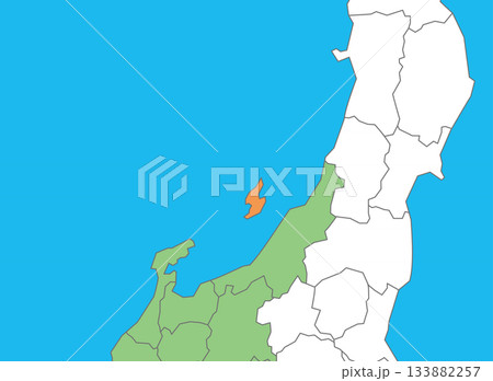 佐渡島 地図 【都道府県シリーズ】 佐渡島 地図 【都道府県シリーズ】 133882257
