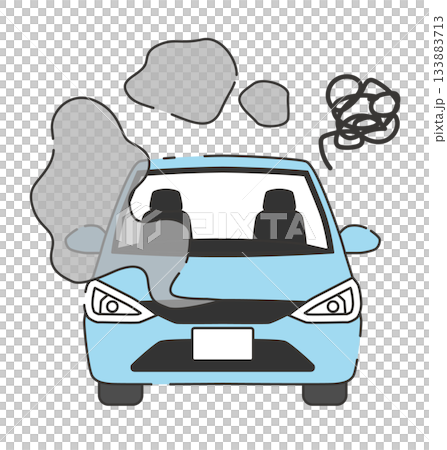 オーバーヒートした車のイメージ 133883713