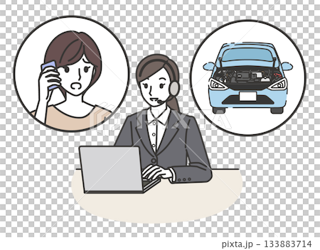 負責接聽汽車故障諮詢的客服人員 133883714