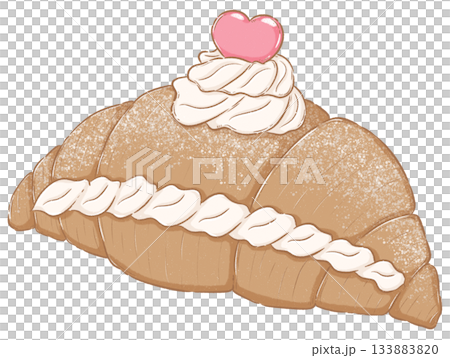 Heart croissant Heart croissant 133883820
