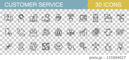 客戶服務熱線圖示集 133884027