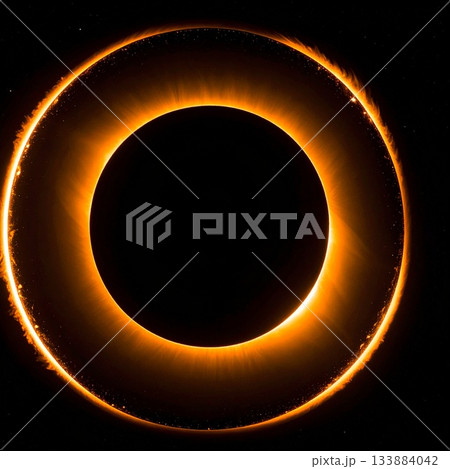 皆既日食　黄金の輪　イラスト 133884042