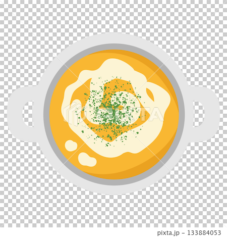 南瓜濃湯示意圖(雙把手) 南瓜濃湯示意圖(雙把手) 133884053