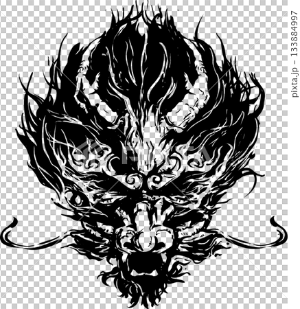 龍頭墨水畫插圖 133884997