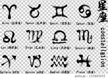十二星座書法 133885035