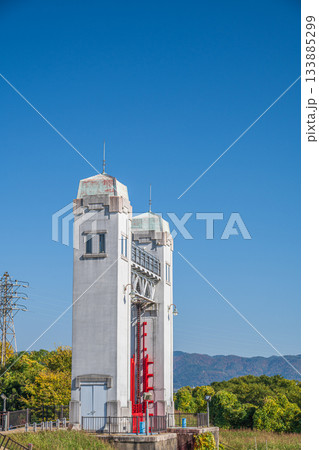 三栖閘門　近代化産業遺産　伏見船着場からの景観　京都市伏見区 133885299