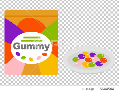 グミキャンディのイラスト 133885681