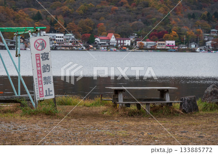 榛名湖の風景　秋の県立榛名公園 133885772