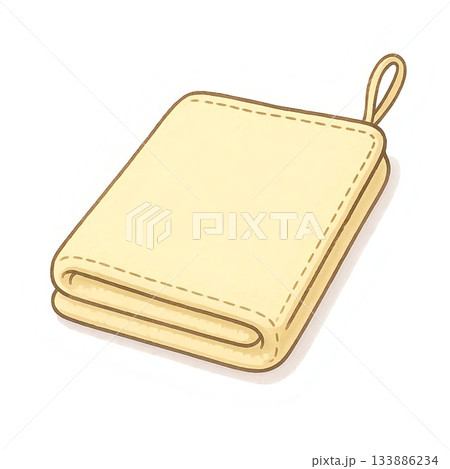 折りたたみハンドタオルのシンプルアイコンイラスト 133886234