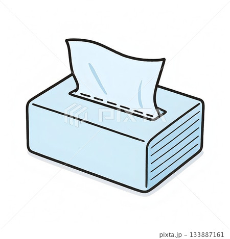 手描き風ペーパータオルのシンプルアイコンイラスト 133887161