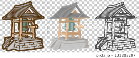 鐘楼と梵鐘 133888297