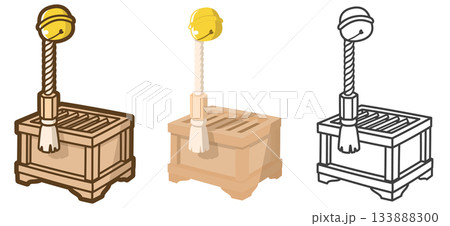 賽銭箱と鈴 133888300