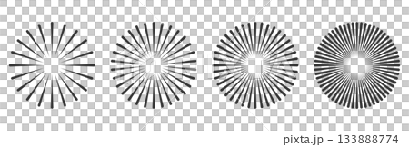 Circular radial design material black 133888774