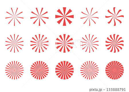 円形 放射線状 デザイン素材 赤色 円形 放射線状 デザイン素材 赤色 133888791