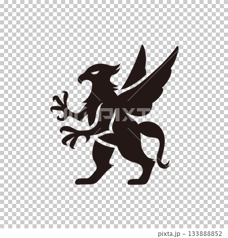 Griffon silhouette illustration Griffon silhouette illustration 133888852