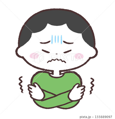 悪寒がする男の子のイラスト 悪寒がする男の子のイラスト 133889097