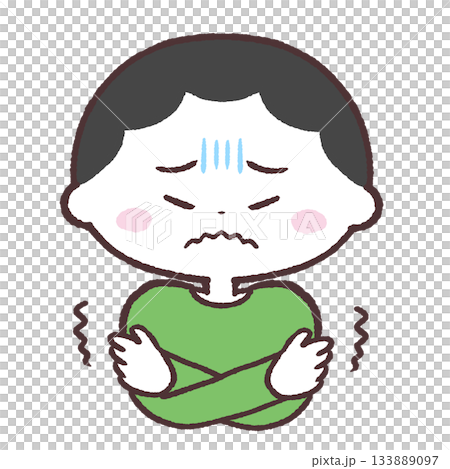 悪寒がする男の子のイラスト 悪寒がする男の子のイラスト 133889097