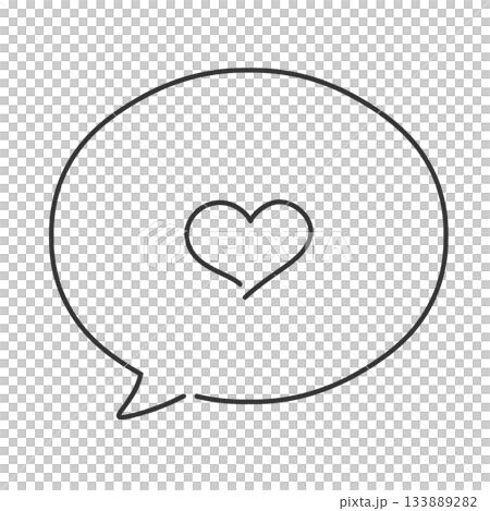 落書きのようなラフな手描きのハートイラスト 落書きのようなラフな手描きのハートイラスト 133889282