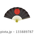 黒い日の丸の扇 133889787