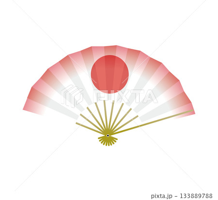 日の丸の扇 133889788