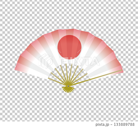 日の丸の扇 133889788