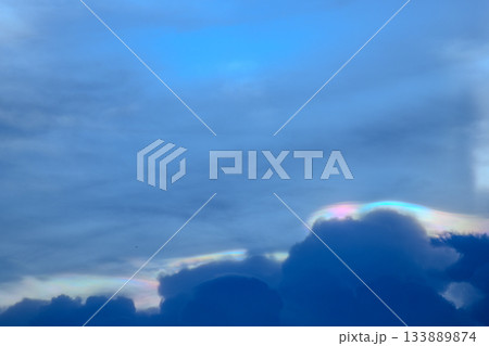 The cloud has rainbow colors. The cloud has rainbow colors. 133889874
