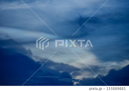 The cloud has rainbow colors. The cloud has rainbow colors. 133889881