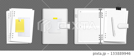 White ring binder mockup set 133889946
