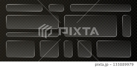 Glass liquid ui button with transparent 3d effect Glass liquid ui button with transparent 3d effect 133889979