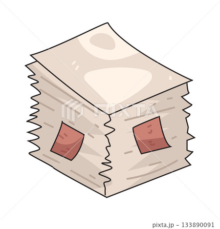 illustration of Paper Stack 133890091