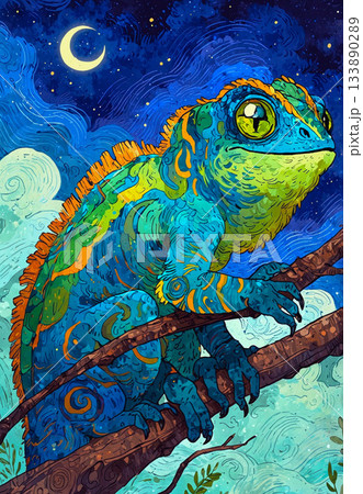 カメレオンのイラスト カメレオンのイラスト 133890289