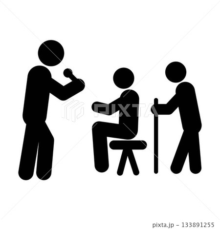 Public speaker icon, person speech and communication symbol in pictogram illustration Public speaker icon, person speech and communication symbol in pictogram illustration 133891255