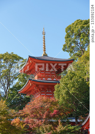 秋の神戸・須磨寺・三重塔と紅葉 秋の神戸・須磨寺・三重塔と紅葉 133892184