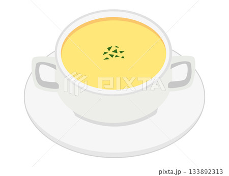 コーンポタージュスープのイラスト 133892313