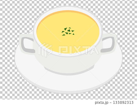 コーンポタージュスープのイラスト 133892313
