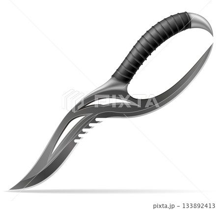 unusual original knife is a melee weapon vector illustration 133892413